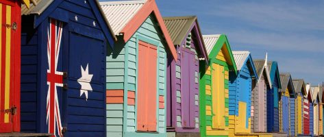 - bathing boxes at Brighton Beach, Melbourne, Victoria, Australia