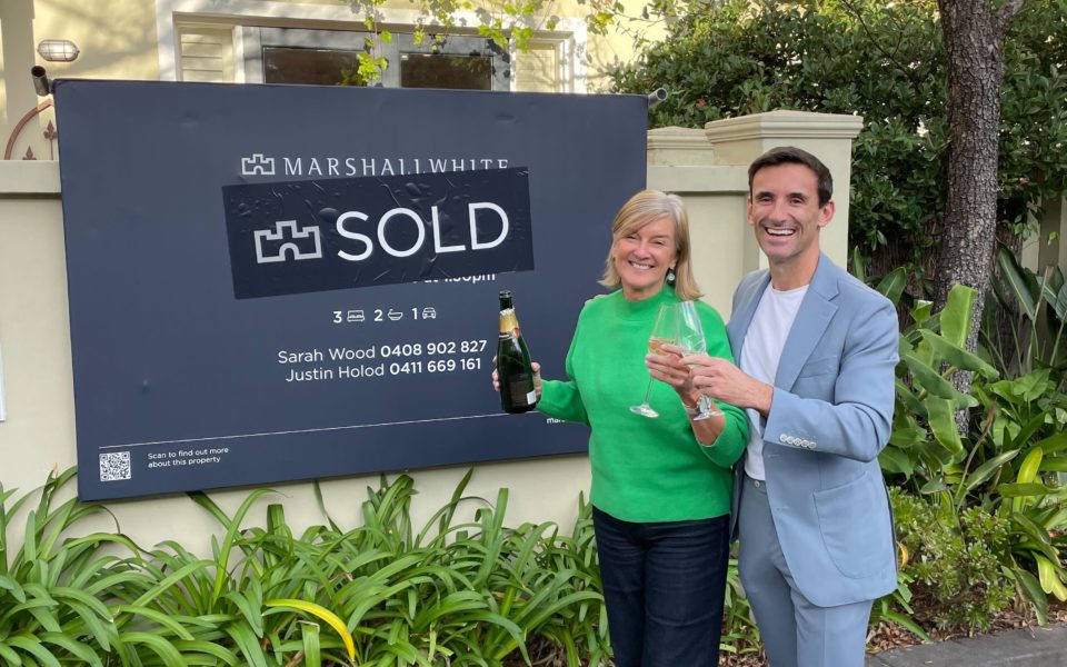 happy client with her buyer agent in Melbourne