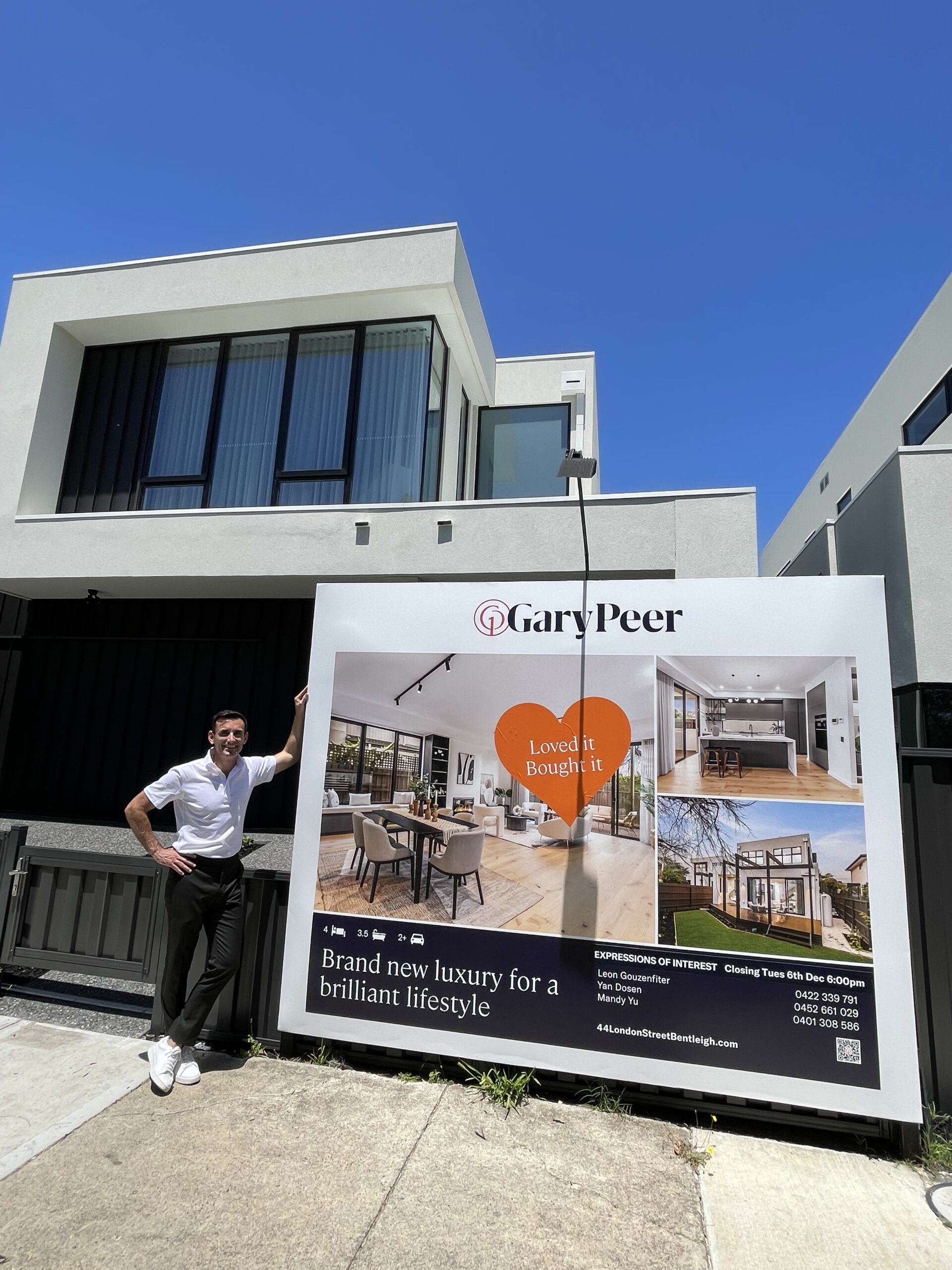 Andrew Date buyer's agent in Melbourne posing in front of the house he bought for his international clients