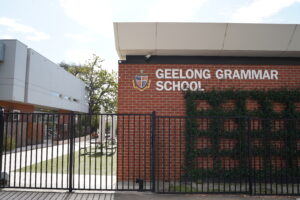 Front of Geelong Grammar School in Toorak