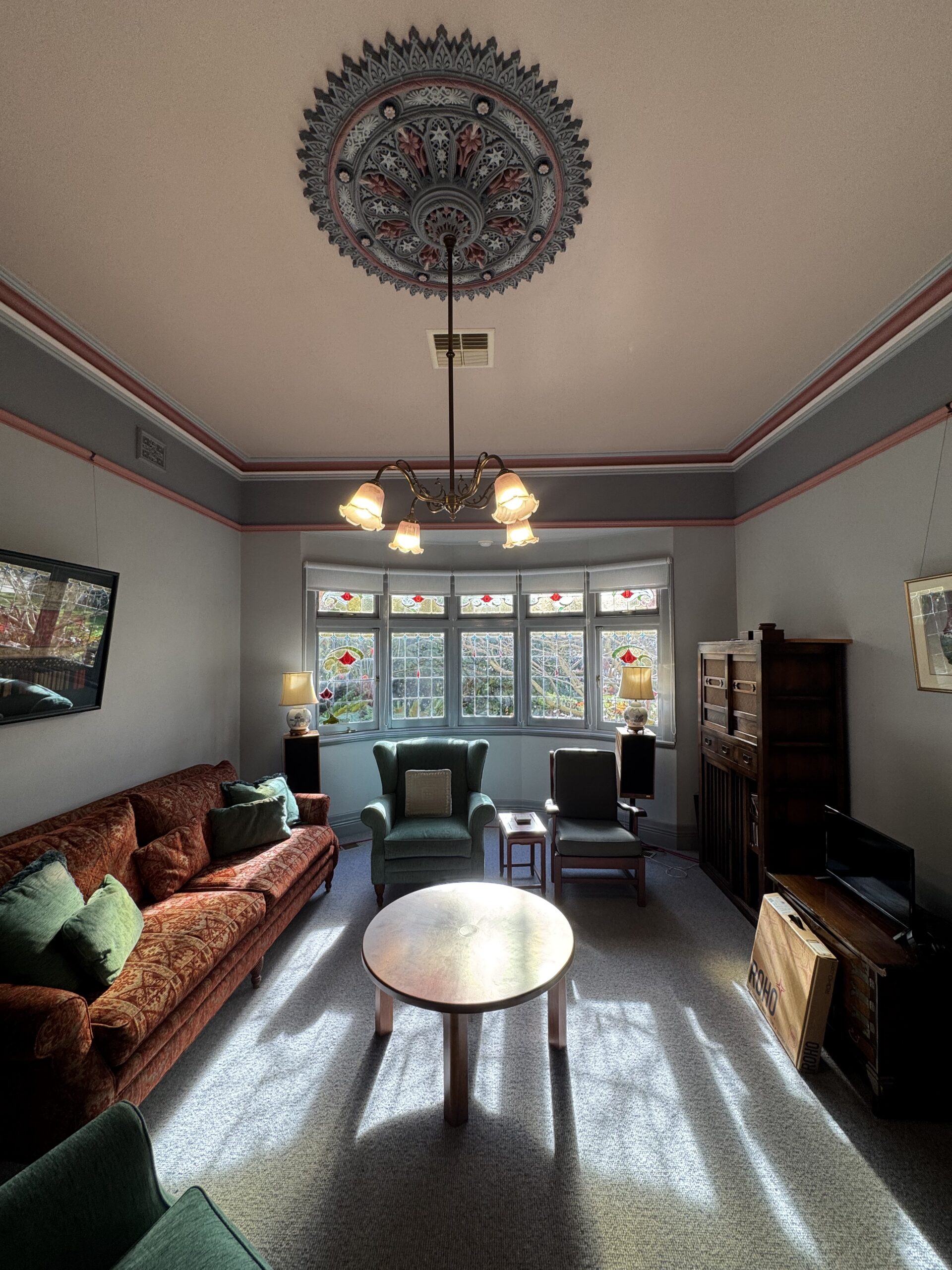 Inside a living room of an Edwardian home bought by a buyer agent off-market